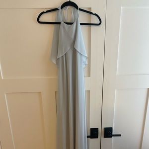 Nouvelle Amsale bridesmaid dress “Dinah” size small. Worn once. Light blue